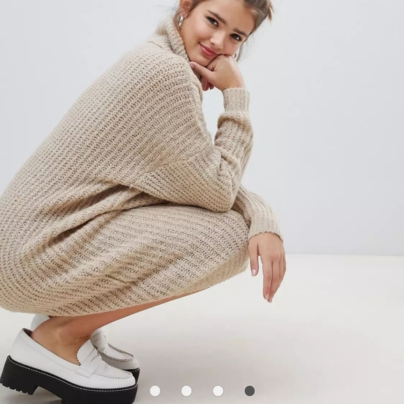 WNOT Rolled High Neck Sweater Dress - Picture 3 of 9